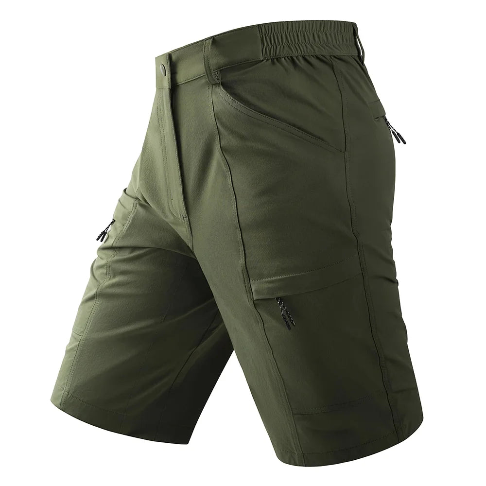 Waterproof Cargo Shorts Men's Summer Quick Dry Hiking Shorts Outdoor Multi-pockets Camping Training Work Shorts Man