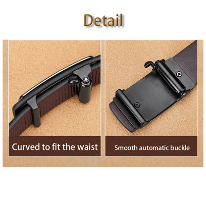 European Male Belt Genuine Leather Belt for man 105-160cm plus size jeans belt Adjustable automatic belt Gifts for Men