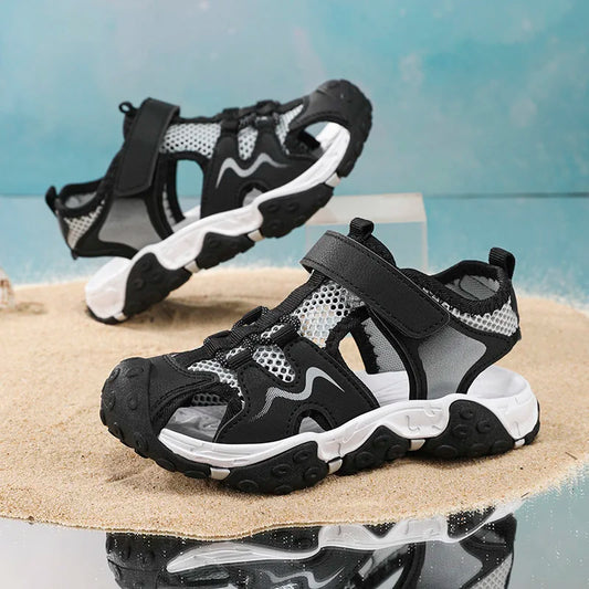 Children Sandals Summer Boys Barefoot Shoes Outdoor Water Sneakers Non-slip Fashion New Sports Sandals for Boy 4-12 Years