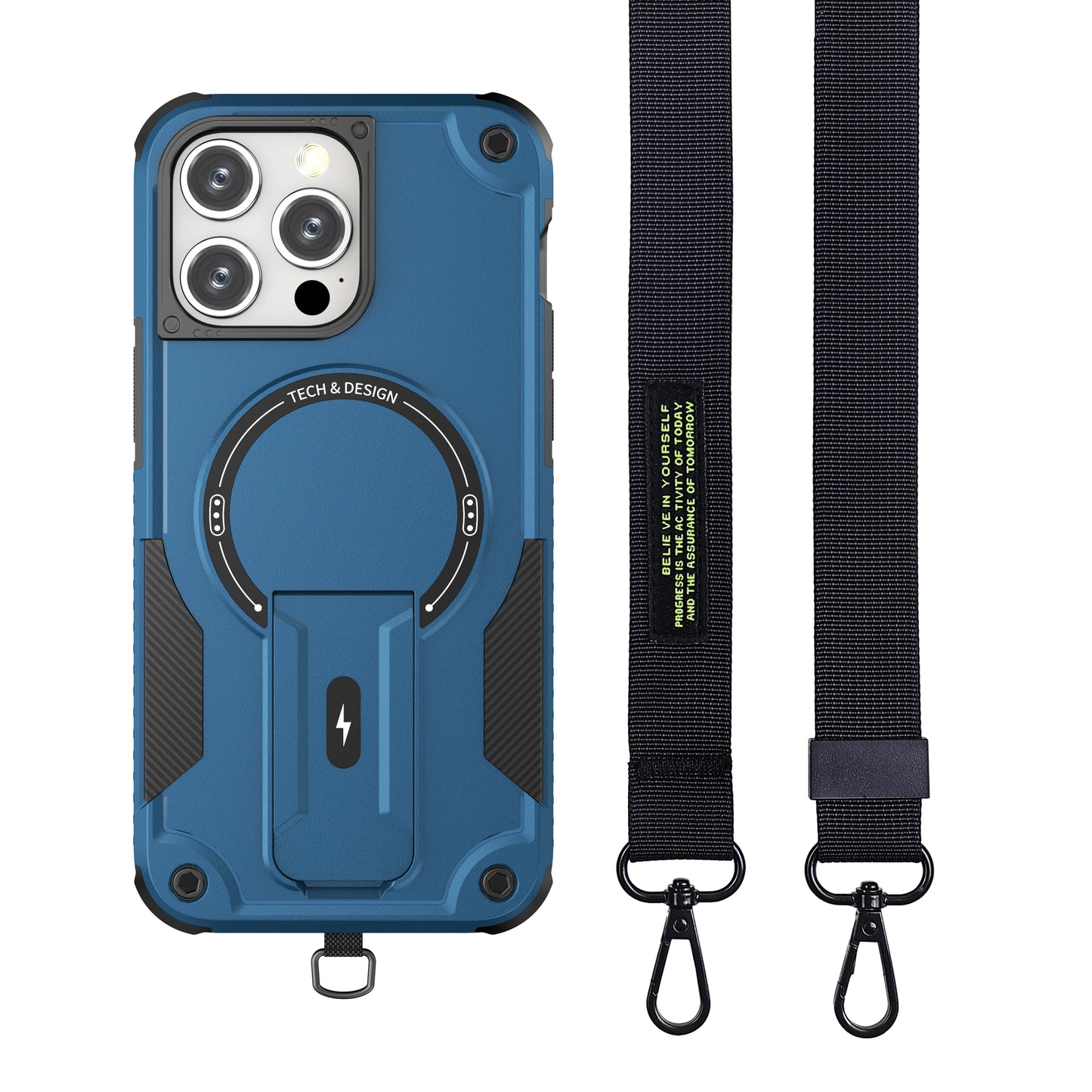Crossbody Cool Magnetic Phone Case for iPhone 17 Pro Max 16 Plus 15 14 13 12 Lens Protection invisable Bracket for Magsafe Cover