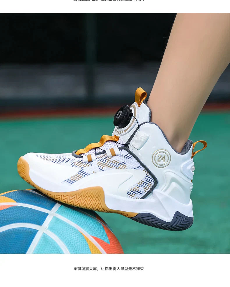 High-Quality Breathable Casual Basketball Shoes for Boys Fashionable Children's Footwear for Comfort And Style