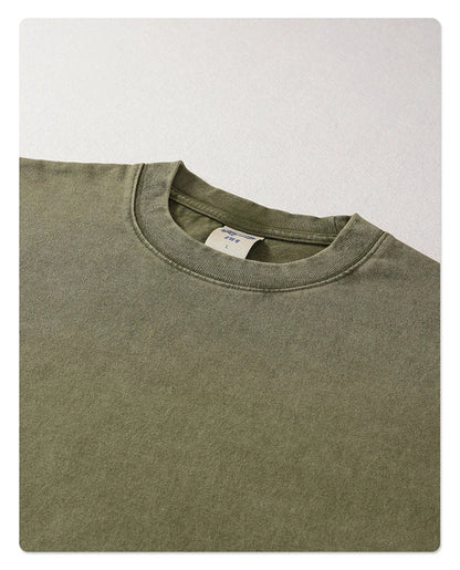 New Summer Batik Washed T-Shirts For Men Unisex Retro Loose High Street 275gsm Cotton T Shirt Brand Design HY0594