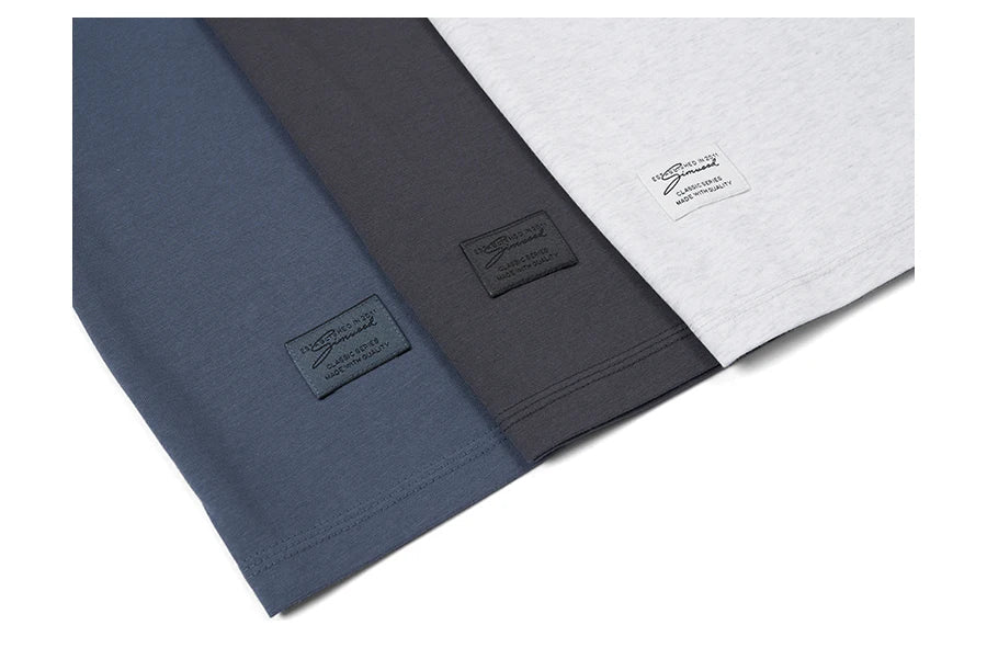 2026 Spring New 240g/sm Sorona Fabric Long Raglan Sleeve T-shirts Men Contrast Colors Tops