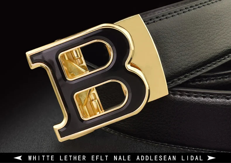 High Quality B Letter White Belt Men Classic Exquisite Designer Belt Men Fashion Luxury Designer Leather Belt