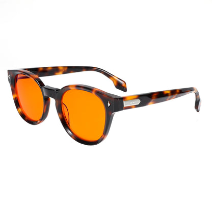 Designer New Dark Red Acetate Sunglasses Retro Full Frame Lightweight UV400 Non-Polarized Eyewear
