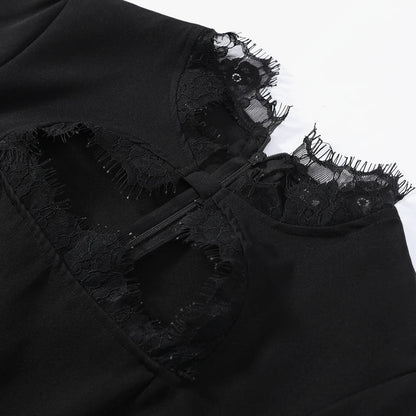 Fashion Lace Up Polka Dot Mini Dress Women Square Collar Short Sleeve Satin Party Dresses2026 Summer Lady Elegant Beach Robe New