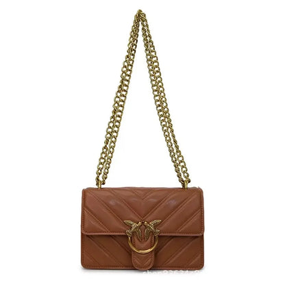 New Women Embroidered Swallow Small Square Bag Luxury Chain High End Versatile Shoulder Crossbody Bag Fashion Daily Casual Ladie