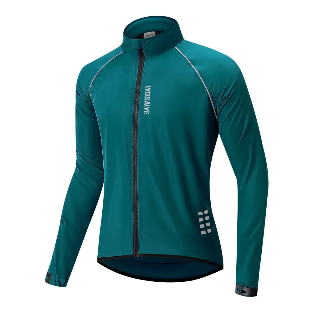 Men's Cycling Windbreaker Wind Jacket Windproof Water Repellent Mountain Bike MTB Clothing Reflective Loose Bicycle Coat