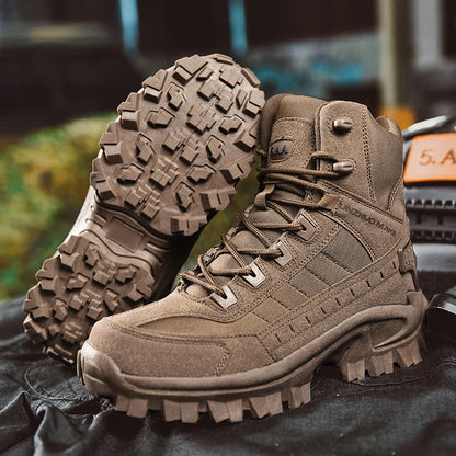 Men's Desert Combat Boots Outdoor Non-slip Tactical Boots Hiking Desert Ankle Hunting Shoes Work Safty Men Boots Botines Zapatos