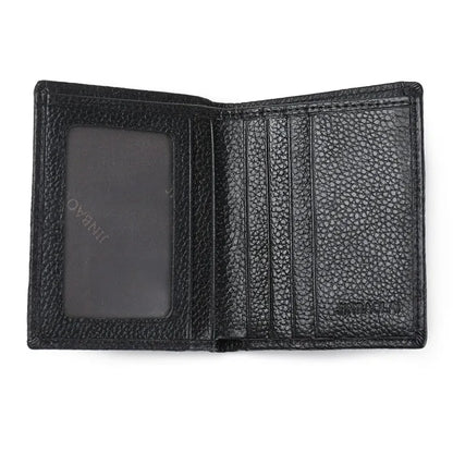 100% Genuine Leather Men Wallet Premium Product Real Cowhide Wallets For Man Short Black Credit Card Cash Receipt Holder Purse