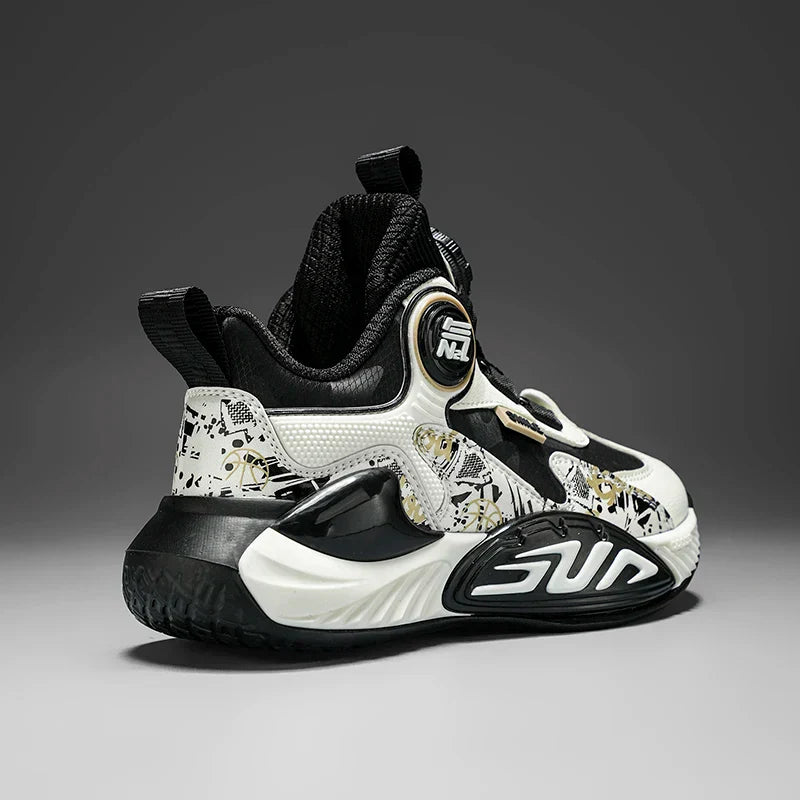 Children‘s Basketball Shoes Non-slip Breathable Basketball Training Sneakers Leather Boys Girls Athletic Shoes Kids Running Shoe