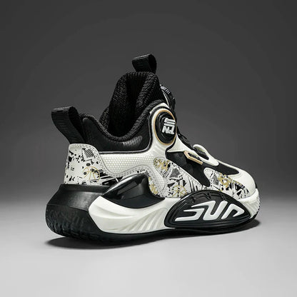 Children‘s Basketball Shoes Non-slip Breathable Basketball Training Sneakers Leather Boys Girls Athletic Shoes Kids Running Shoe