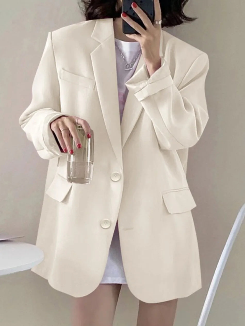 New Woman Spring Summer Solid Color Suit Jacket Women Korean Fashion Casual Comfortable Suit Woman Clothing Outerwears