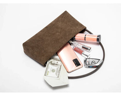 Solid Simple Classic Style Velvet Underarm Bag Elegant Fashion Design Seasonal New French Vintage Shoulder Bag