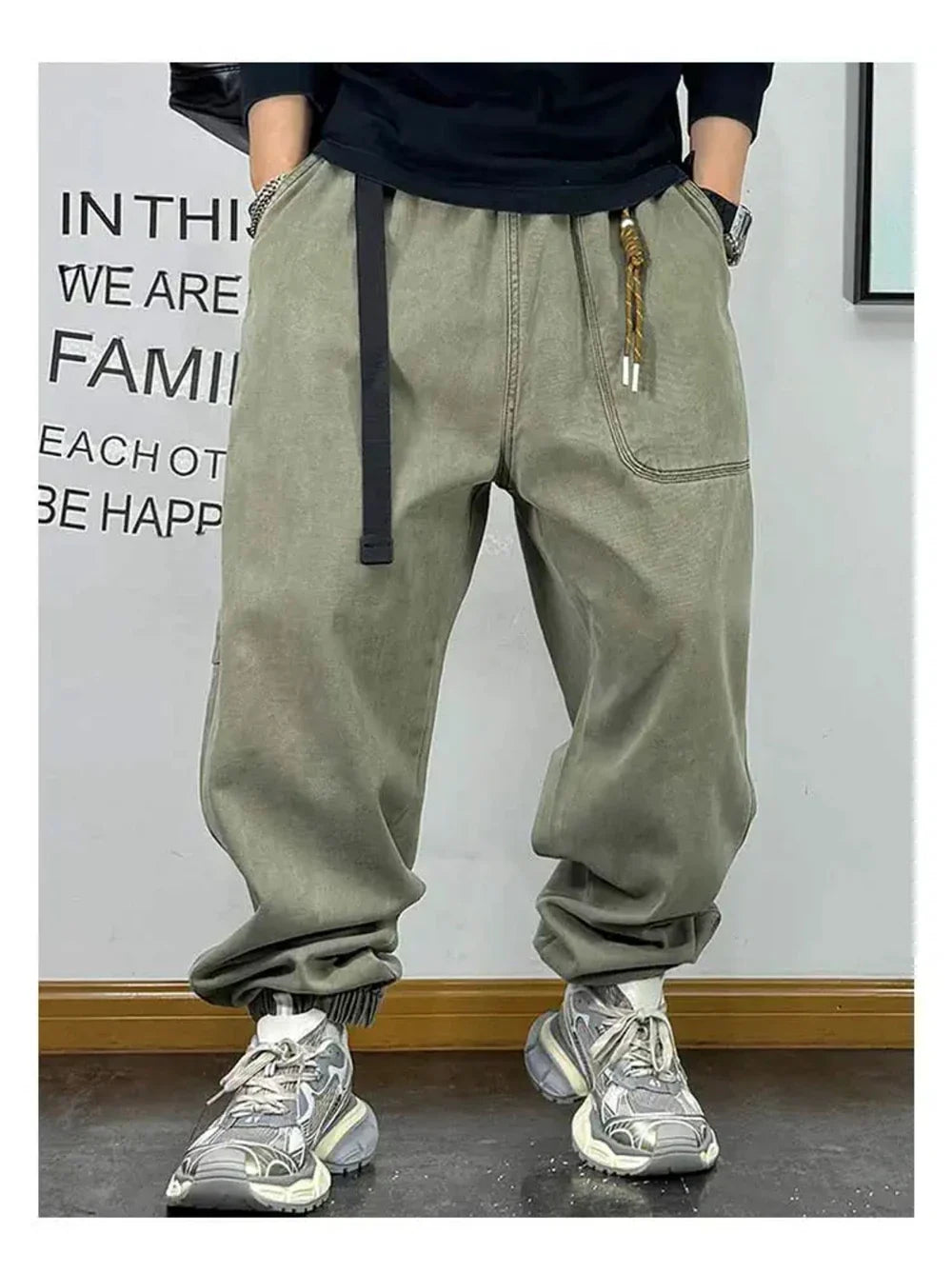 Japanese Streetwear High Quality Baggy Cargo Pants Harajuku Casual Men Clothing Plus Size Joggers Fashion Loose Work Trousers