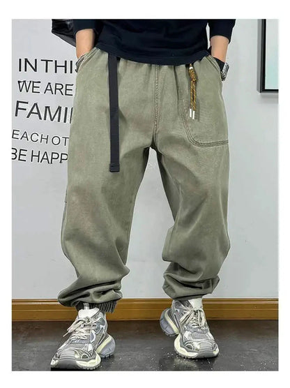 Japanese Streetwear High Quality Baggy Cargo Pants Harajuku Casual Men Clothing Plus Size Joggers Fashion Loose Work Trousers