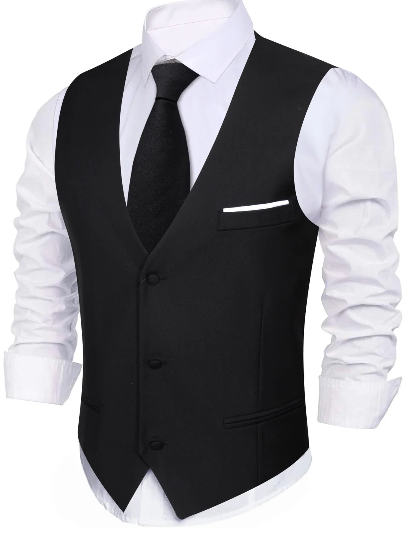 Men's 5-Piece Suit Set Vest/ tie/ bow tie/pocket handkerchief/cufflinks Complete set of formal and wedding accessories  Business