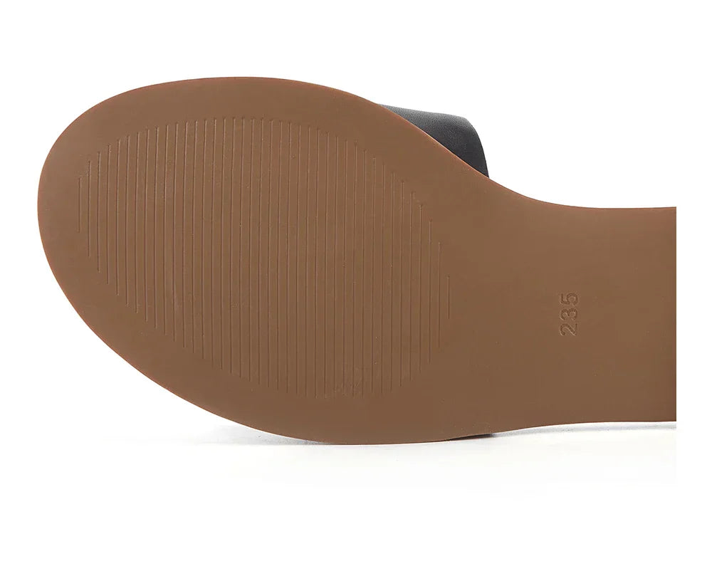 Woman Slippers 2025 Simple Black Flat Flat Women's Shoes Home Indoor Slippers