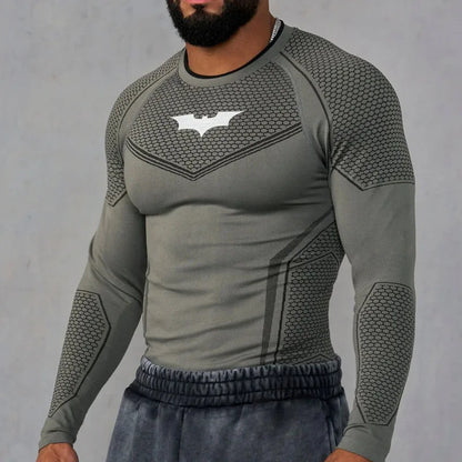 2026 Spring Men's Slim Fit Ice Silk Long sleeves T-Shirt O-Neck Gym quick dry Fashion Top New Style running T-shirt men Clothing