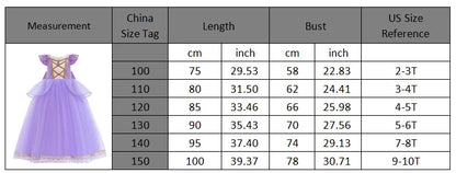 Elsa Anna Kid Princess Girls Dress Rapunzal  Kids Cosplay Halloween Vestidos Children Costume Birthday Party Dress