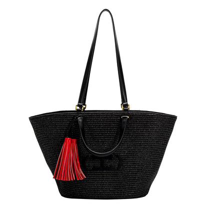 Women's Handbag 2026 Summer New Apricot Large Capacity Tote Bag Shoulder Strap Dual-Purpose Travel Vacation Beach Bag