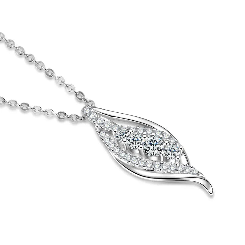 Multi-size Moissanite Pendant Necklace Chains for Women 925 Sterling Silver Wedding Fine Jewelry Gifts with Certificate