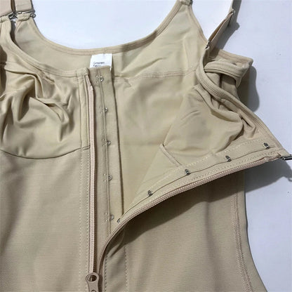 Fajas Body Shaper Tummy Control Butt Lifter Shapewear Bodysuit Zipper Design Crotch Postpartum Waist Trainer Slimming Girdles