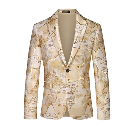 Men's Red Single-Button V-Neck Suit Jacket, Asian Sizing Long Sleeve Coat, Wedding Party Wear Blazers. 2026 New