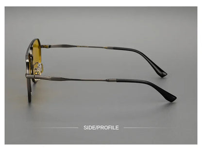 Top Quality Pure Titanium Pilot Polarized Sunglasses Men Outdoor Driving Night Vision Shades Anti-Glare Fishing UV400