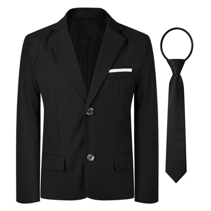 Kids Blazer Boys Easter Outfit Wedding Suit Formal Solid Jacket Teenager Gentleman Birthday Party Gift Performance Clothing Set