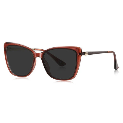 Ladies' Big Frame Brand Design Anti UV Myopia Sunglasses with Diopter 0 -0.5 -1.25 -1.5 -2.0 -2.25 -2.5 -2.75 -3.0 -3.5 ~ -6.0