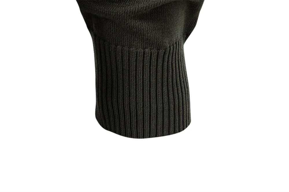 Premium Solid Color Polo Men Slim Fit Zip Long Sleeve Luxury Textured Fabric Business Casual Mens Sweatshirt