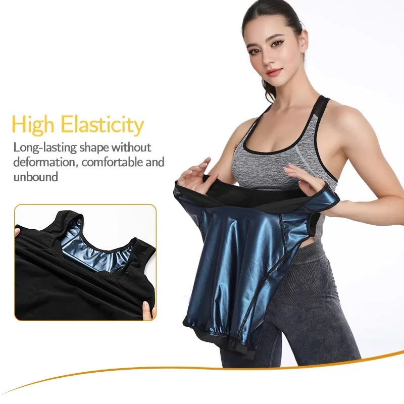 Suit for Women Body Shaper Heat Trapping Vest  Weight Loss Workout Shirt Tank Top Slimming Women Shapwear Training