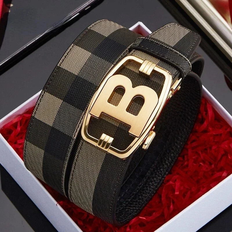 2026 New business Men Belt Genuine Leather Belt Strap Famous Brand Luxury Automatic B Male Belts for men Canvas belt jeans