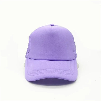 Unisex Cheaper 5 Panel Trucker Hat For Adult Summer Net Baseball Cap Men Women Sponge Mesh Adjustable Sun Hat Visor