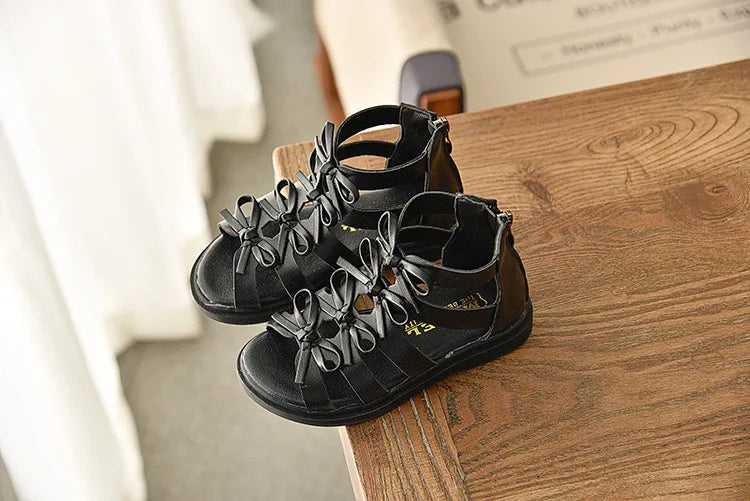 Size 21-36 Kids Sandals For Girl Summer Outdoor Beach Shoes Girls Gladiator Sandals Small Cute Bowknot Baby Toddler Girl Sandals