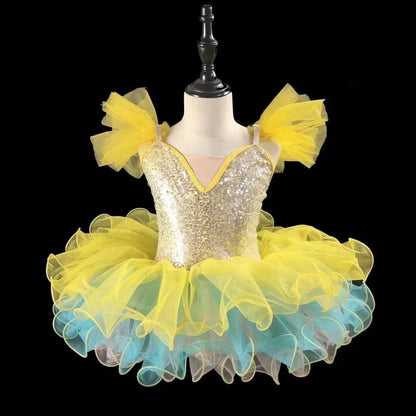 Summer Ballet Dance Dress Girl Stage Tutu Girls Dresses Costume Baby Clothing Robe Fille Kids Outfit Vestidos Children's Day