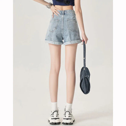 Summer Female Classic Korean Thin Jeans Women Fashion High Waist Short Pants Hot Sale Girls Casual Denim Shorts