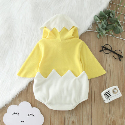 Little Chicken from Shell Newborn Hatching Chick Costume for Baby Girls Boys 6-12M 12-24M Hoodie Romper Easter Clothes