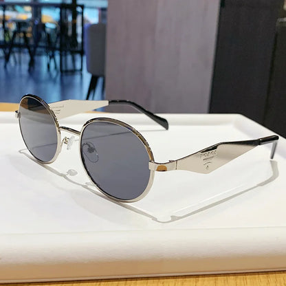 Fashion New Trend Oval Acetate Sunglasses for Women Brand Designer Ladies Shades Party Eyeglasses Girls Frame Sun Glasses