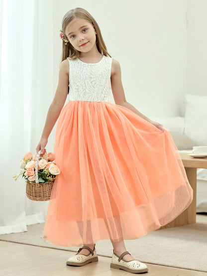 2024 Flower Girl Dress Baby Kids Summer Princess Party Lace Wedding Birthday Dresses Children Clothing 2 4  6 8 10 12 14