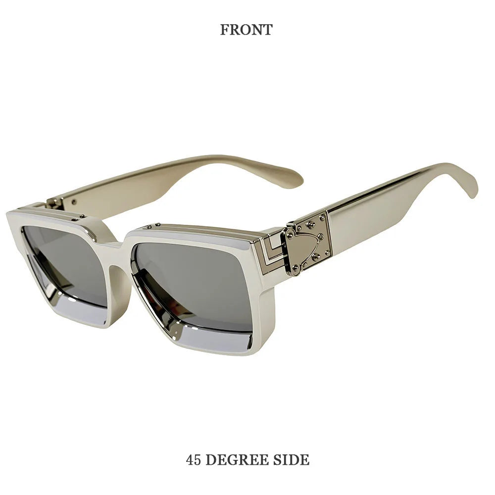 Brand Design Square Sunglass Men Vintage Retro Millionaire Sunglasses Women Thick Frame Fashion Glasses Dropshipping Gafas De So