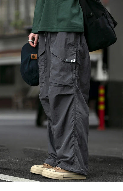 Spring Summer Korean Outdoor Functional Waterproof Cargo Pants For Men Clothing Harajuku Joggers Casual Breathable Pants Male