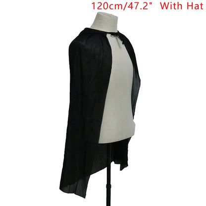 Halloween Costume for men woman kids Female Girl Boy adult Death Scary Devil Role Red Black Witch Vampire Long Cape Cloak Hooded