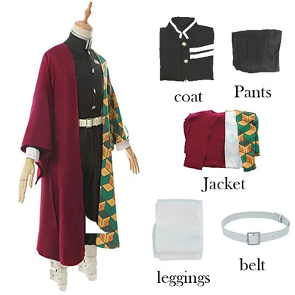 Tomioka Giyuu Japanese Anime Cosplay Costume Suit with Wig for Boys Adult Carnival Halloween Party Gift Tomioka Giyuu Uniforms