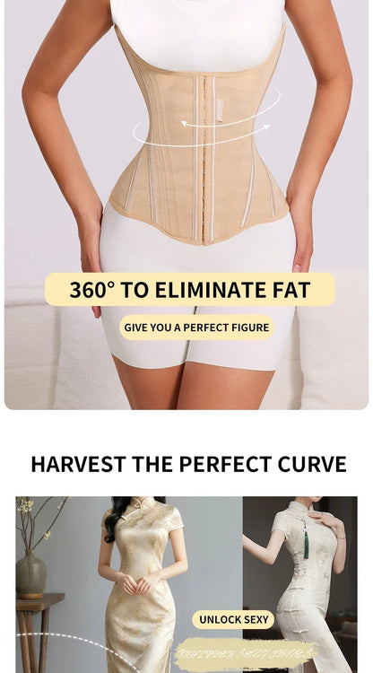 U-shaped Waist Trainer Corset Workout Body Shaper Breast Lifted Waist Trainer Soft Steel Bone Slimming Women's Shapewear
