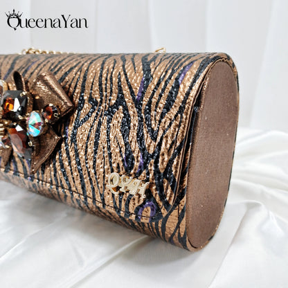 2025 Women Elegant Gold High Heel Shoe and Matching Bag Set with Rhinestone Accents Stylish Peep Toe Design for Party