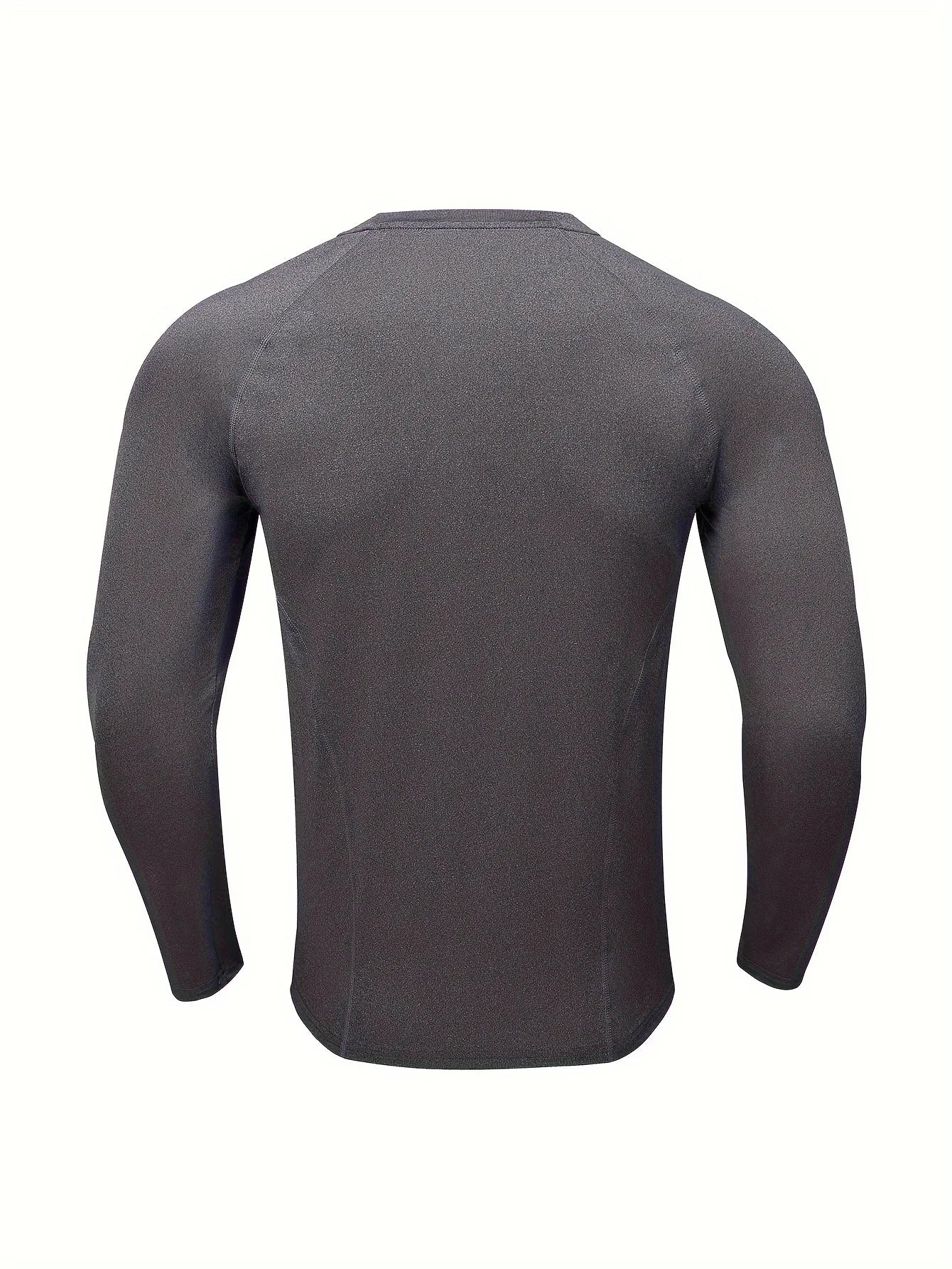 Men's fitness long sleeved T-shirt, men's quick drying football basketball tight top, high elasticity cycling compression traini