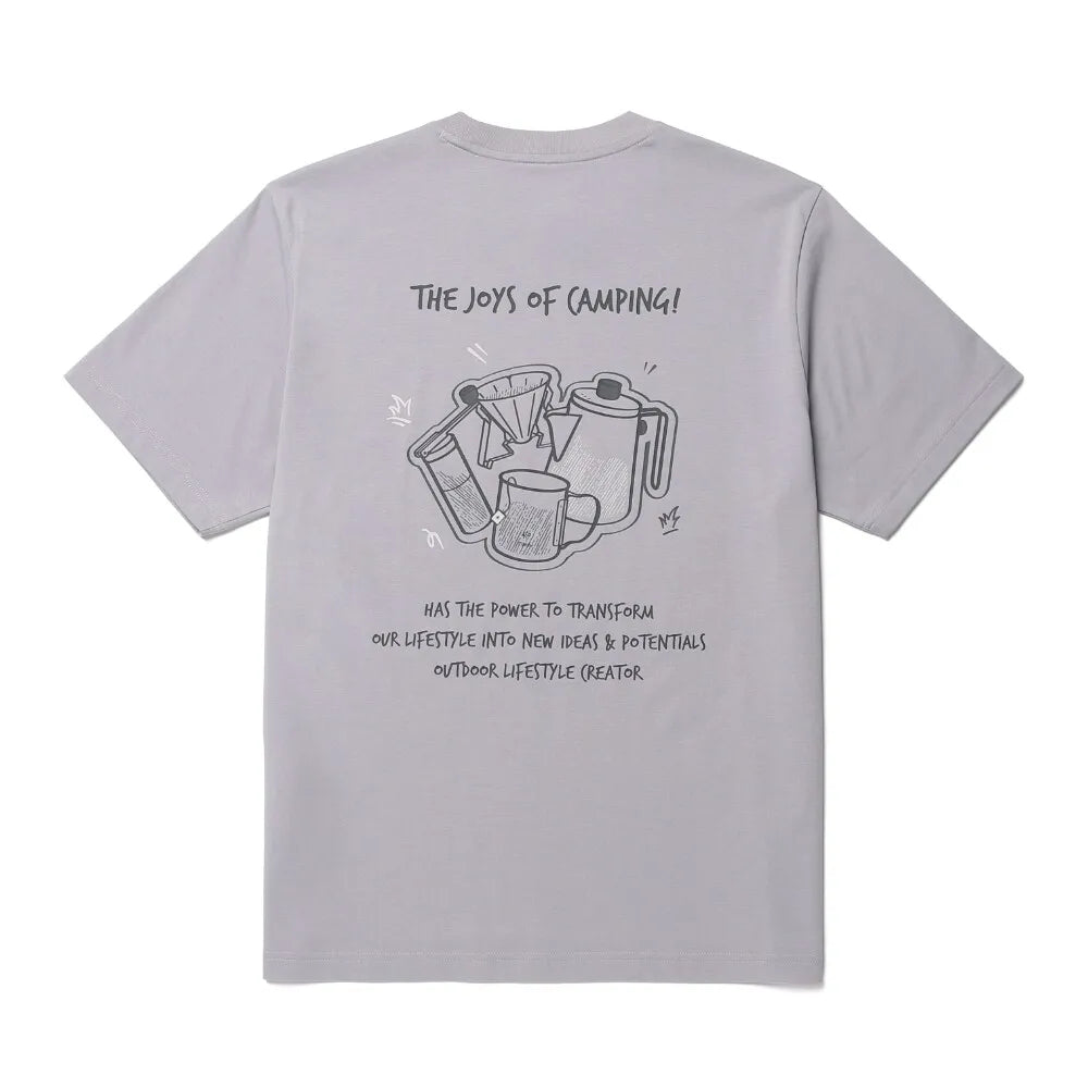 2026 Summer New Snow Peak Summer New Print Outdoor Camping Leisure Short-sleeved T-shirt Pure Cotton Leisure Vacation Unisex