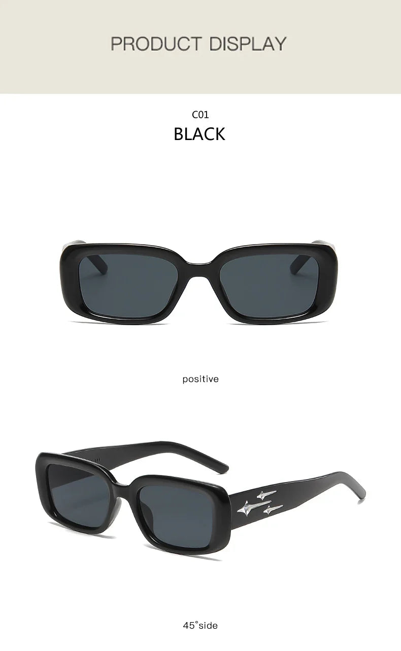 Cycling Retro Y2K Style Small Square Sunglasses Women kitten Eye Sunglasses Fashion Colorful Mirror Goggles Punk Suns Glasses